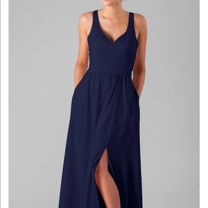 Navy blue bridesmaid dress